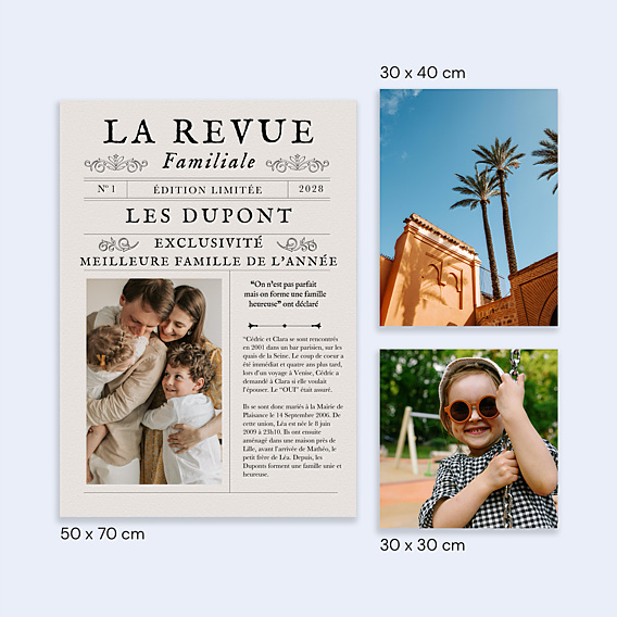 Poster famille Le journal