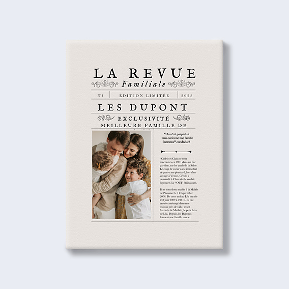 Poster famille Le journal