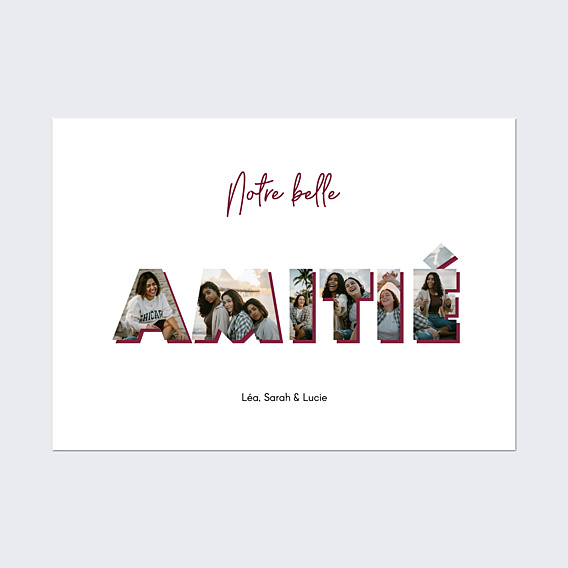 Affiche famille Amitié photos