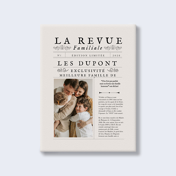 Poster famille Le journal