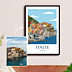 Affiche voyage Paysage en illustration minimaliste