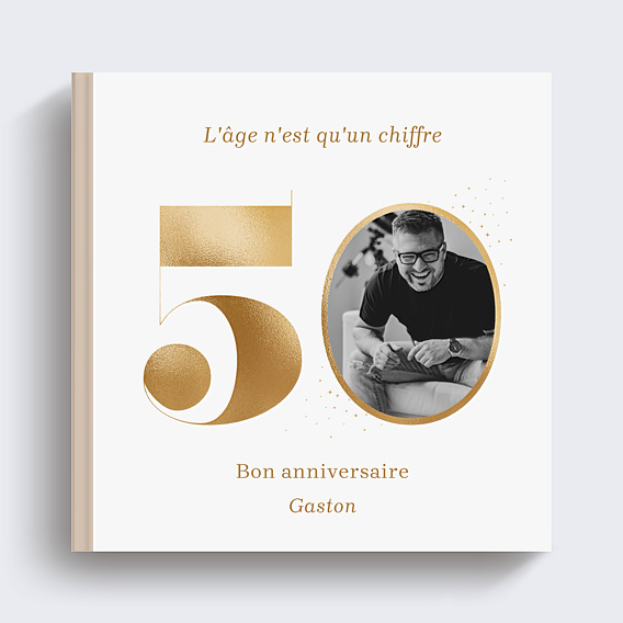 Album Photo Anniversaire Photo souvenir ocre 50