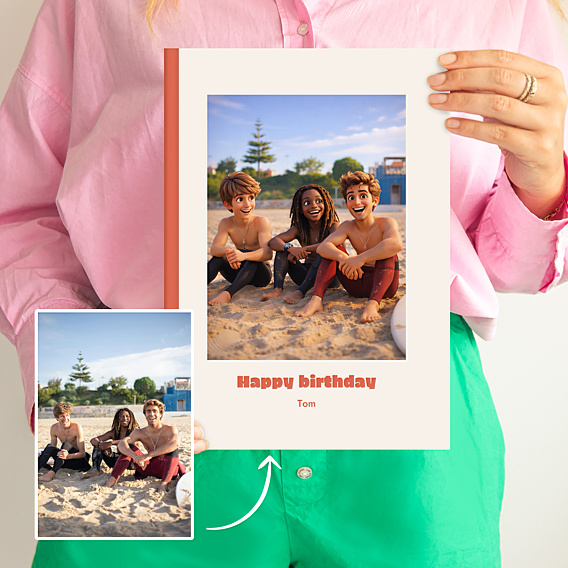 Album photo anniversaire Portrait en film d'animation