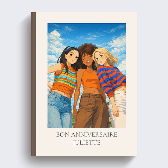 Album Photo Anniversaire Portrait en manga