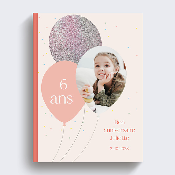 Album photo anniversaire Ballon glitter