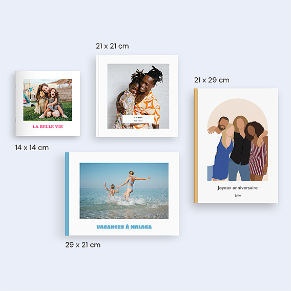 Album Photo Anniversaire Portrait en illustration minimaliste