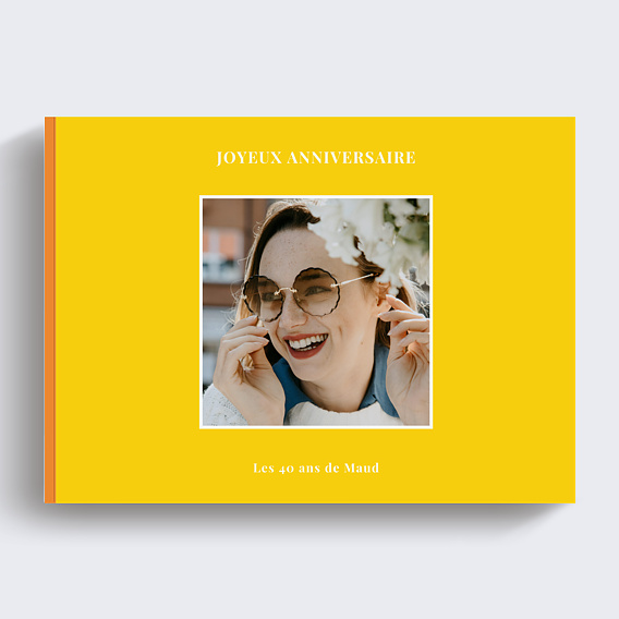 Album photo anniversaire Classique coloré Recto