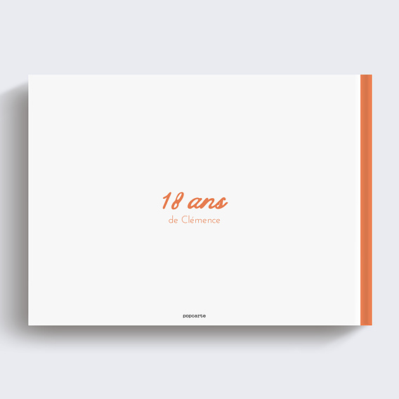 Album photo anniversaire 18 ans en photos Verso