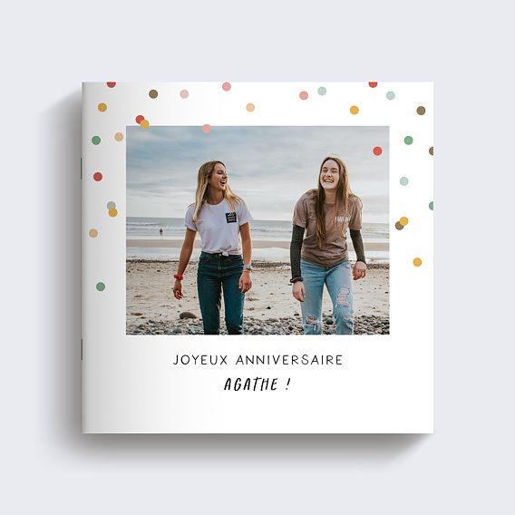 Album photo anniversaire Confettis