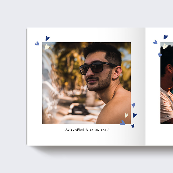 Album photo anniversaire Petits Cœurs (15 Photos) Page 1