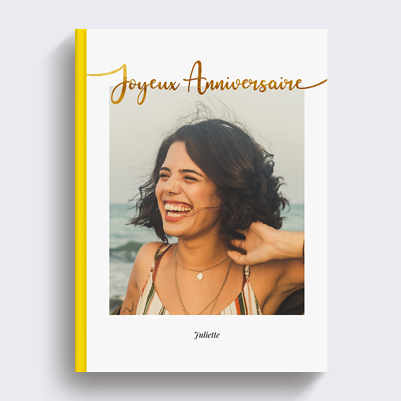 Album Photo Anniversaire Ligne Ocre