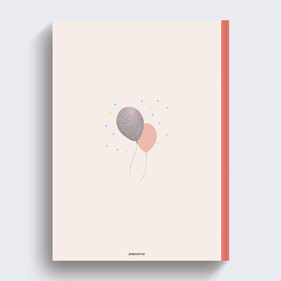 Album photo anniversaire Ballon glitter Verso