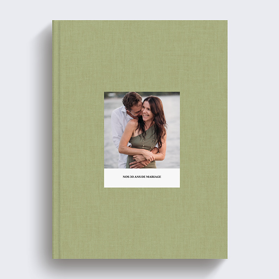Album photo anniversaire Tissu embossé