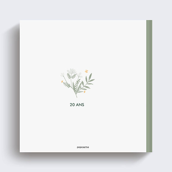 Album photo anniversaire Fleurs en Fête Verso