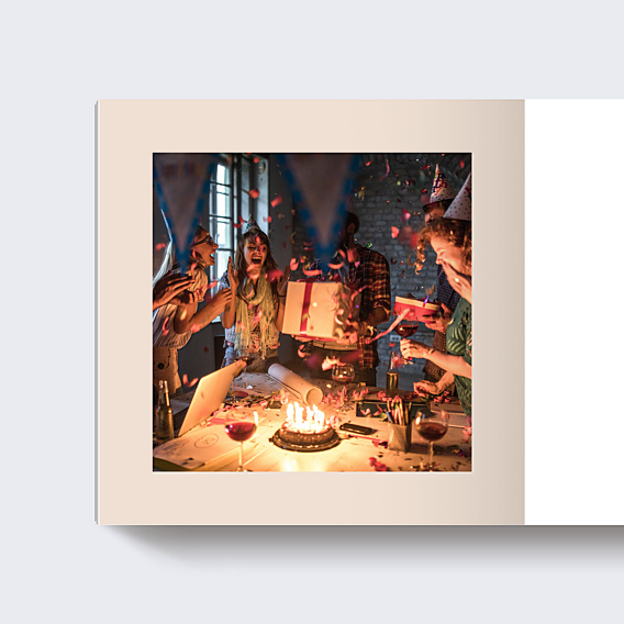 Album Photo Anniversaire Étiquette Poudrée