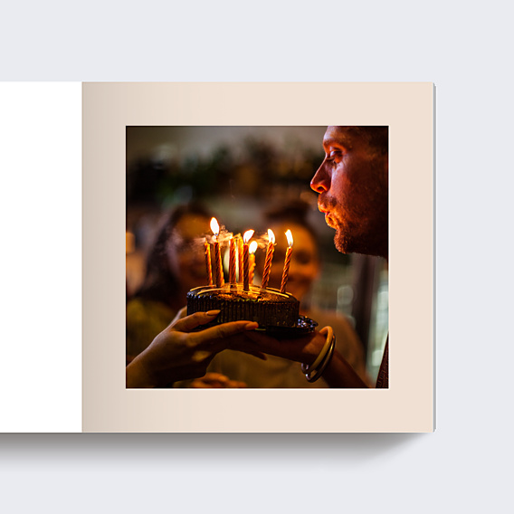 Album Photo Anniversaire Étiquette Poudrée
