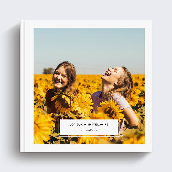 Album photo anniversaire Classique Étiquette Recto