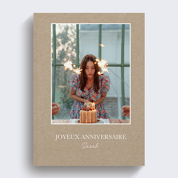 Album photo anniversaire Classique Kraft
