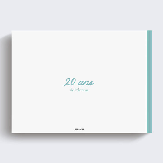 Album photo anniversaire 20 ans en photos Verso
