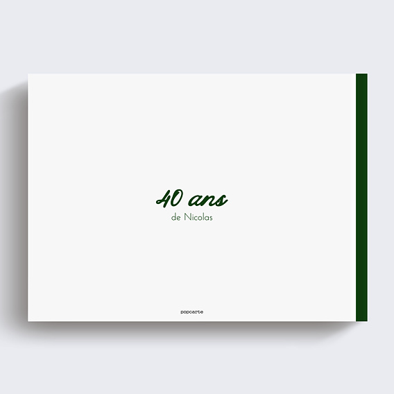 Album photo anniversaire 40 ans en photos Verso