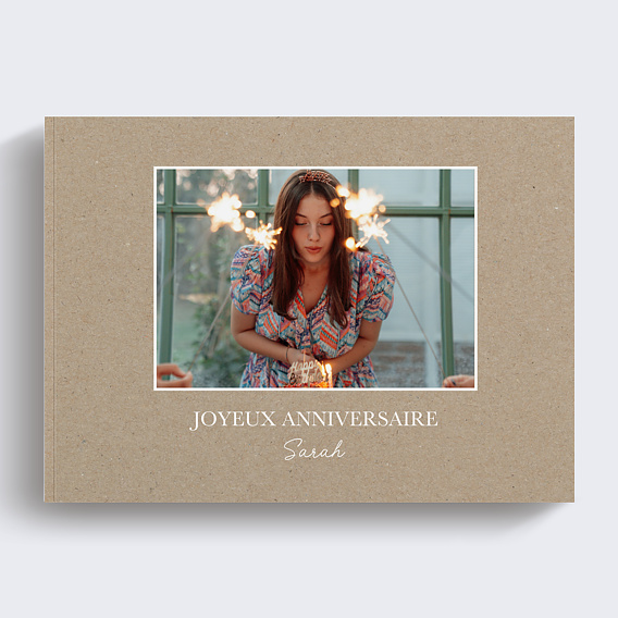 Album photo anniversaire Classique Kraft