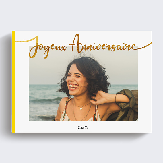 Album photo anniversaire Ligne Ocre