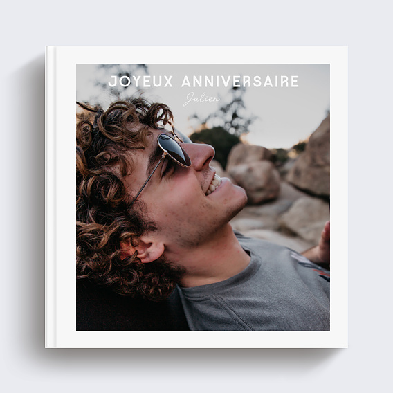 Album photo anniversaire Classique pleine page Recto