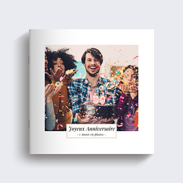 Album photo anniversaire tiquette Poudre