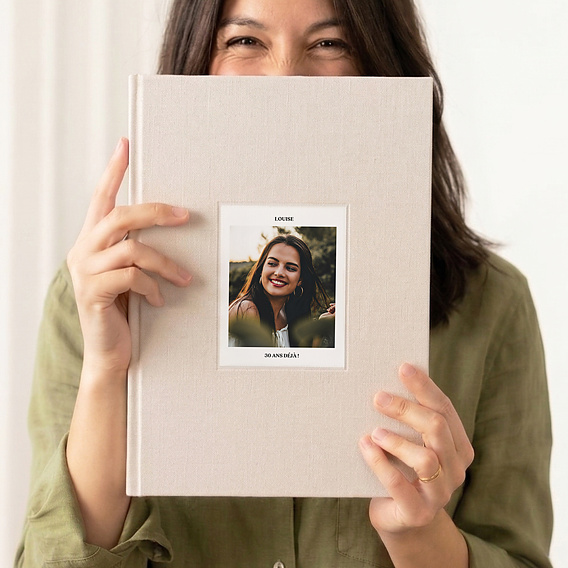 Album photo anniversaire Tissu embossé