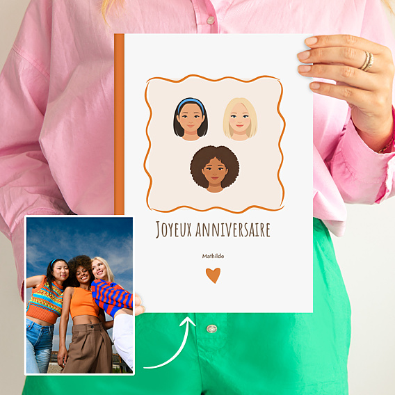Album photo anniversaire Visages minimalistes