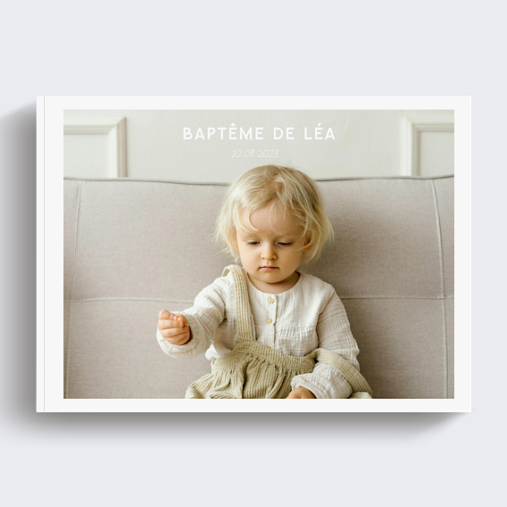 Album photo baptême Classique Pleine Page Recto