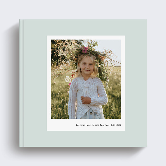 Album photo baptême Grand Polaroid Recto