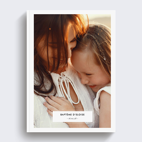Album photo baptême Classique Étiquette Recto