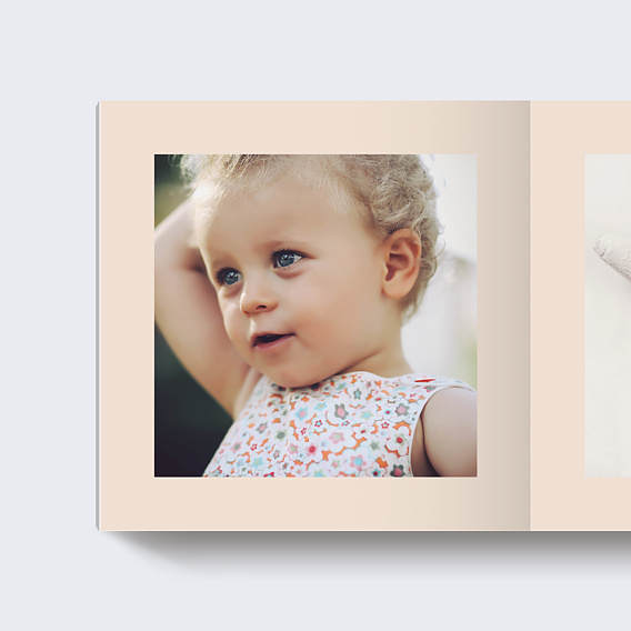 Album photo baptême Etiquette Poudrée Page 1