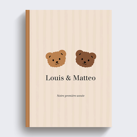 Album photo naissance Oursons inséparables