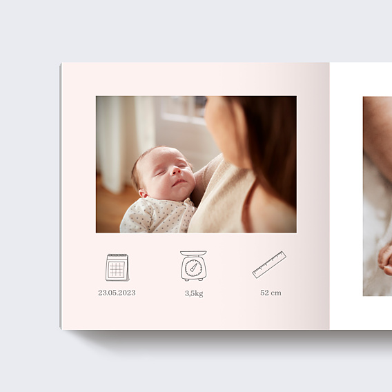 Album photo bébé Petits coeurs