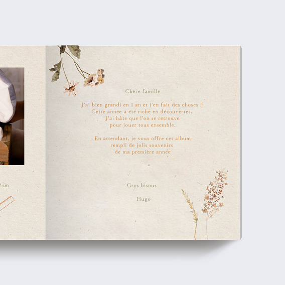 Album photo bébé Fleurs séchées Page 2