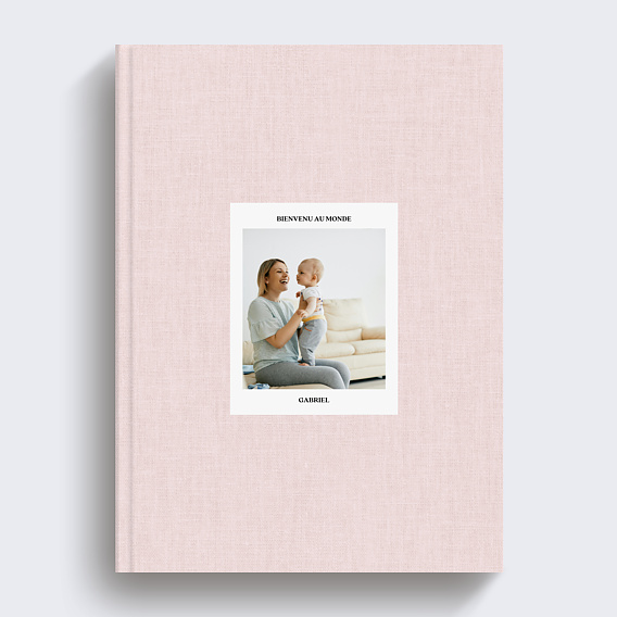 Album photo naissance Tissu embossé