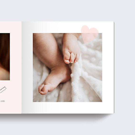 Album photo bébé Petits coeurs