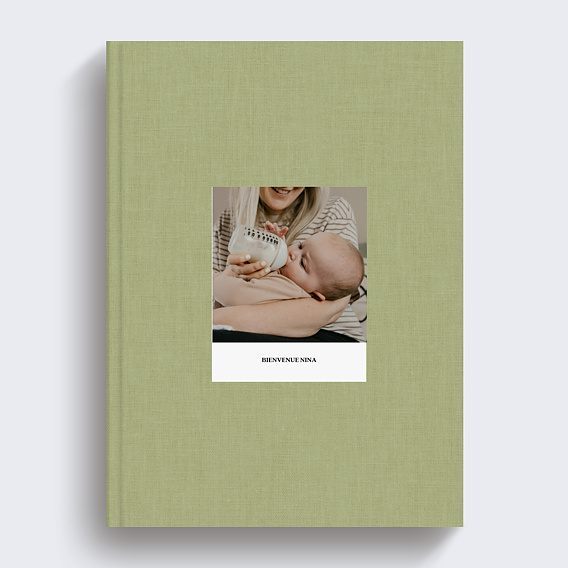 Album photo naissance Tissu embossé