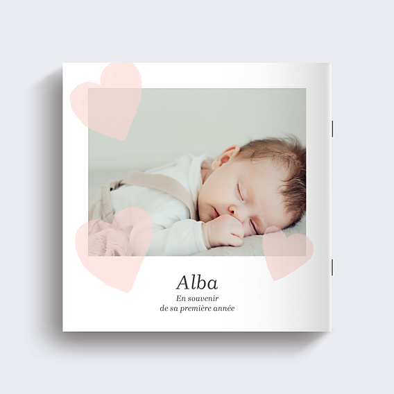 Album photo bébé Petits coeurs