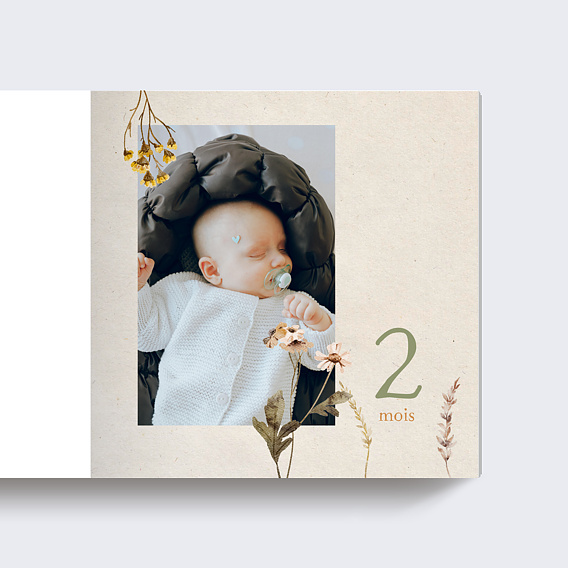 Album photo naissance Fleurs séchées Page 4