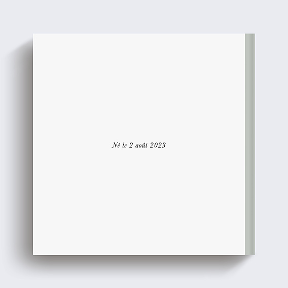 Album photo naissance Classique Photo Verso