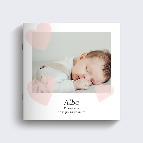 Album photo bébé Petits coeurs