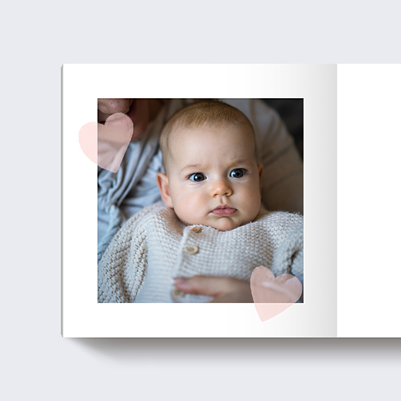 Album photo bébé Petits coeurs