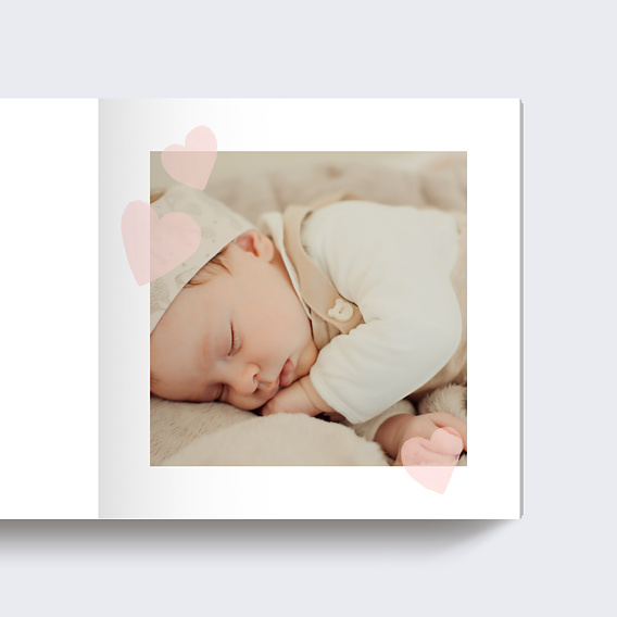 Album photo bébé Petits coeurs