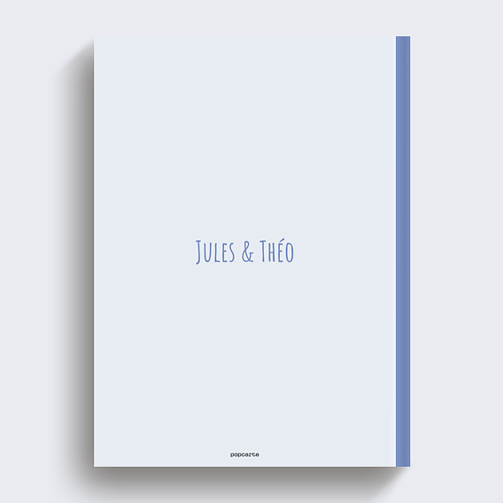 Album photo naissance Jumeaux modernes Verso