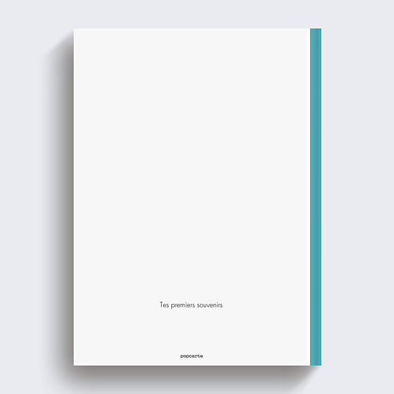 Album photo naissance Certificat Vertical Noir Verso