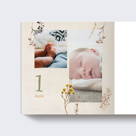 Album photo bébé Fleurs séchées Page 3