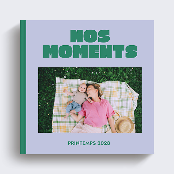 Album Photo Famille Color bloc lilas avec photo